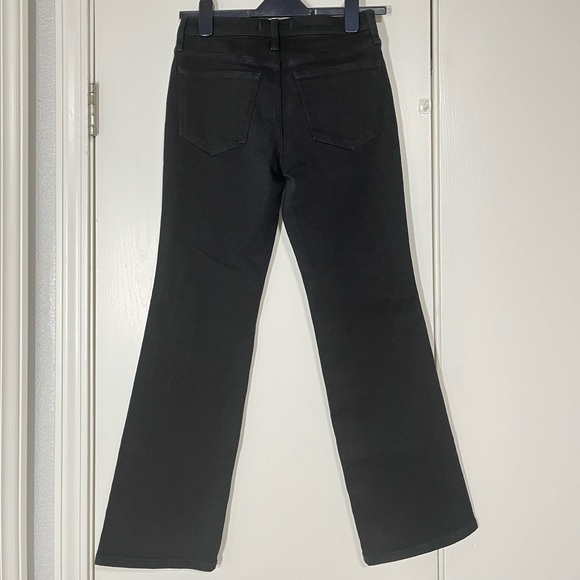 NWT Petite Kick Out Flare Full-Length Jeans, Black Frost, 26P NP505 - Picture 4 of 10
